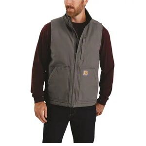 Carhartt Men's Washed Duck Mock Neck Vest size XL